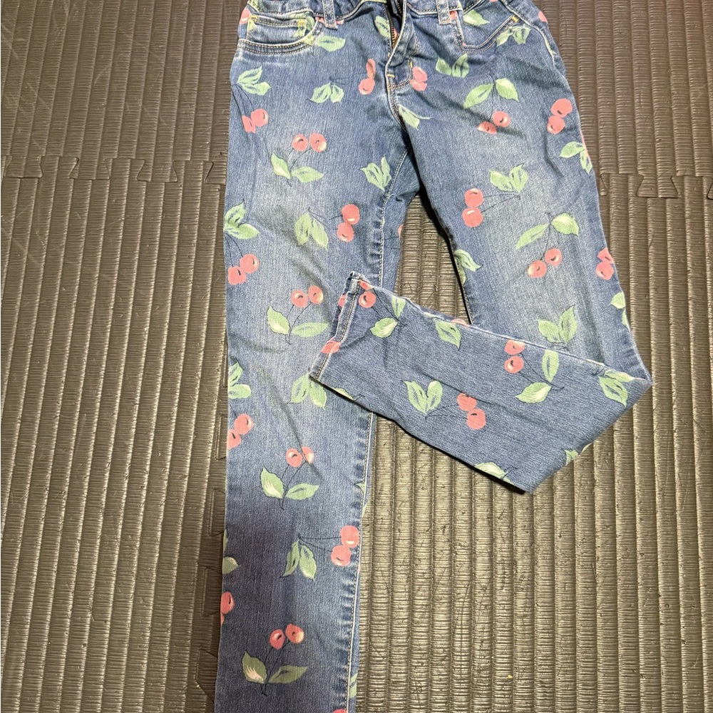 GAP Blue Jeans with Cherry Pattern